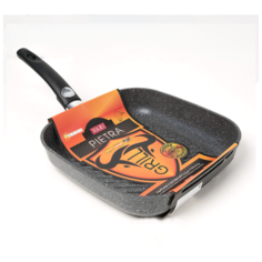 Сковорода-гриль VARI "PIETRA" квадратная, серый гранит, 28х28 см