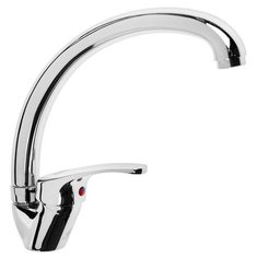 Смеситель для кухни "ЦС-СМ" СТ300206, однорычажный, на шпильке, литой излив, хром 6753828 Центр Сантехники