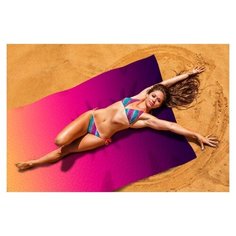 Пляжное покрывало "Багровый закат", 145*200 см. Сирень