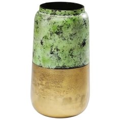 KARE Design Ваза Turis, коллекция "Турис" 17*30*17, Алюминий, Латунь, Зеленый