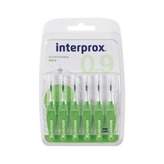 Зубной ершик InterProx Micro 0.9, зеленый, 6 шт.