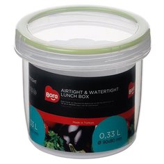 Контейнер пищевой круглый с закручивающейся крышкой, 0.33л Bora Plastik