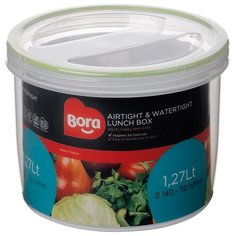 Контейнер пищевой круглый с закручивающейся крышкой, 1.27л Bora Plastik