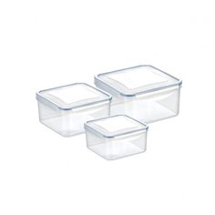 Контейнер FRESHBOX 3 шт., 1.2 л, 2.0 л, 3.0 л, квадратный / Tescoma