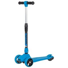 Самокат-кикборд Novatrack RainBow, подростковый, складной механизм на руле, дизайн - машинка, синий