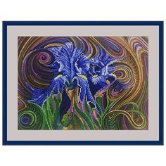 Набор для вышивания бисером Синие ирисы 35 x 26 см Л344 Galla Collection