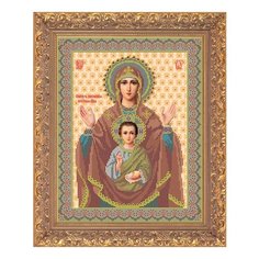 Набор для вышивания бисером Икона Образ Знамения 28 x 35 см И011 Galla Collection