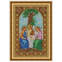 Набор для вышивания бисером Икона Святая Троица 21 х 32 см И049 Galla Collection
