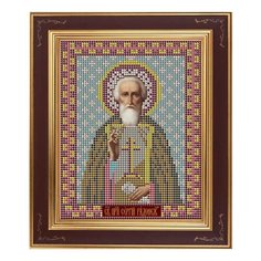 Набор для вышивания бисером Икона Святой преподобный Сергий Радонежский 12 х 15 см М261 Galla Collection