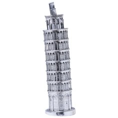 KARE Design Копилка Tower of Pisa, коллекция "Пизанская башня" 18*52*18, Полирезин, Серебряный