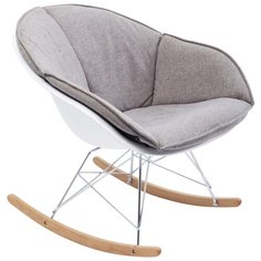 KARE Design Кресло-качалка After Work, коллекция "После Работы" 78*82*77, Лен, Полиуретан, Полипропилен, Бук, Серый