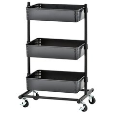 Этажерка-тележка My Space TB3P, 3 корзинки, черный