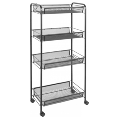 ЭТАЖЕРКА "ЛАДЬЯ 24К" 44/25/100 серая 4-х ярусная ЗМИ