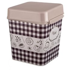 Емкость Альтернатива Плетенка с ложкой, Чай, серый, 1.2 л Alternativa