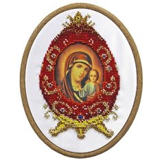 Казанская Божья Матерь Набор для вышивания с бисером и пяльцами 24х26 (11х16) Матренин Посад 0096/БП