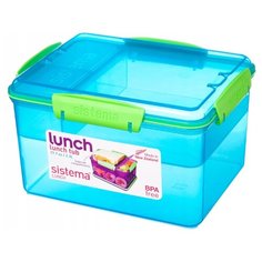 Контейнер двухуровневый с разделителями Lunch (2.3 л), 19.7х15.8х11.5 см 41665 Sistema