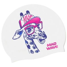 Юниорская силиконовая шапочка MAD WAVE, Giraffe, White, M0570 09 0 02W