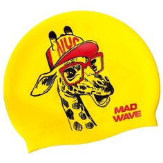 Юниорская силиконовая шапочка MAD WAVE, Giraffe, Yellow, M0570 09 0 06W