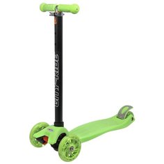 Самокат детский трехколесный ТМ CITY-RIDE, Дека: PP+нейлон, колеса PU 120/76, руль металлический телескопический, цвет салатовый. Размеры: 55 х 22 х 86 см