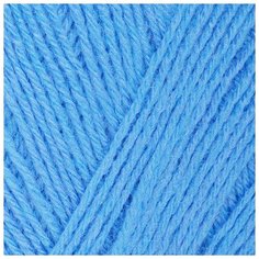 Пряжа для вязания ПЕХ Детский каприз трикотажный (50% мериносовая шерсть, 50% фибра) 5х50г/400м цв.005 голубой Пехорка