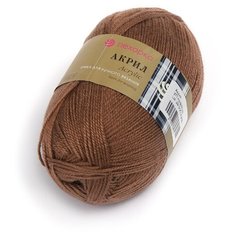 Пряжа для вязания ПЕХ Акрил (100% акрил) 5х100г/300м цв.377 кофейный Пехорка