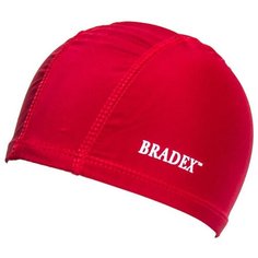 Шапочка для плавания (полиамид), красный Bradex