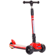 219 Самокат BabyStyle (красный, свет, звук, складной, тормоз, до 40 кг)