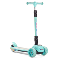 219 Самокат BabyStyle (зеленый, свет, звук, складной, тормоз, до 40 кг)