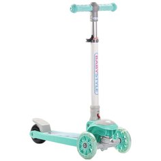 108A Самокат BabyStyle (зеленый, свет, звук, складной, до 25 кг)