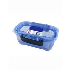 Контейнер PREMIUM GO LUNCH BOX модульный прямоугольный с клапаном 300мл синий Decor