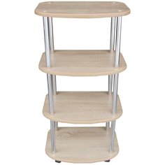 Этажерка 4-х ярусная прямая сонома Андреев мебель