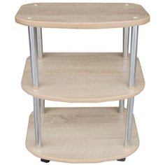 Этажерка 3-х ярусная прямая сонома Андреев мебель