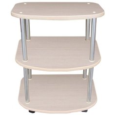 Этажерка 3-х ярусная прямая бел.дуб. Андреев мебель