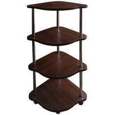 Этажерка 4-х ярусная угловая орех Андреев мебель