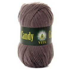 Пряжа VITA Candy, цвет 2522 - Серо-коричневый, 5 мотков
