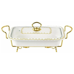 Мармит "Bekker", с крышкой, на подставке, 1,3 л. BK-7381