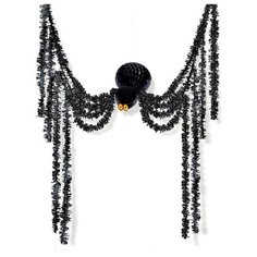 Декорация на хэллоуин: Бумажная гирлянда на Хэллоуин Черный паук, 3.6 м Amscan