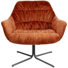 KARE Design Кресло вращающееся Bristol, коллекция "Бристоль" 83*79*76, Полиэстер, ДСП, Сталь, Полиуретан, Красный