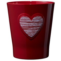 SOENDGEN Кашпо для цветов / Горшок керамический для цветов и растений LOVELY HEARTS красно-бордовый / Германия