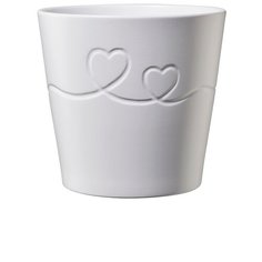 SOENDGEN Кашпо для цветов / Горшок керамический для цветов и растений ENDLESS LOVE белый / Германия