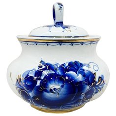 Горшок варильный Настроение золото Гжельская роспись Гжельский Фарфоровый Завод