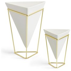 Декор настольный Trigg белый-латунь Umbra