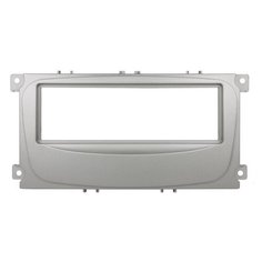 Рамка Ford Focus-2 restal, Mondeo (08+) C-Max, S-Max, Galaxy new (07+) 1din silver (Incar RFO-N11S)