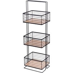 Этажерка My Space SW4735BX, 3 полки, черный/бамбук