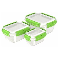 Набор контейнеров ланч-боксов герметичных InHome 3, 3 шт