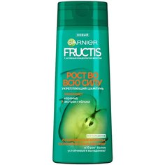 GARNIER Fructis шампунь Рост во всю силу Укрепляющий с Керамидом и экстрактом Яблока для ослабленных волос, склонных к выпадению, 400 мл