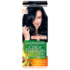 GARNIER Color Naturals стойкая питательная крем-краска для волос, 1.10 холодный черный
