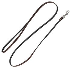 Поводок для собак кожаный, черный HOMEPET 10 ммх120 см