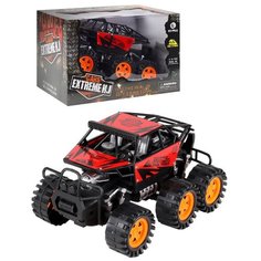 Машинка детская инерционная Багги шестиколесный, металлический корпус, цвет красный, в/к 24,5*16*16 см Компания Друзей