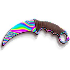 Нож Керамбит "Радужный градиент" Woodenteka